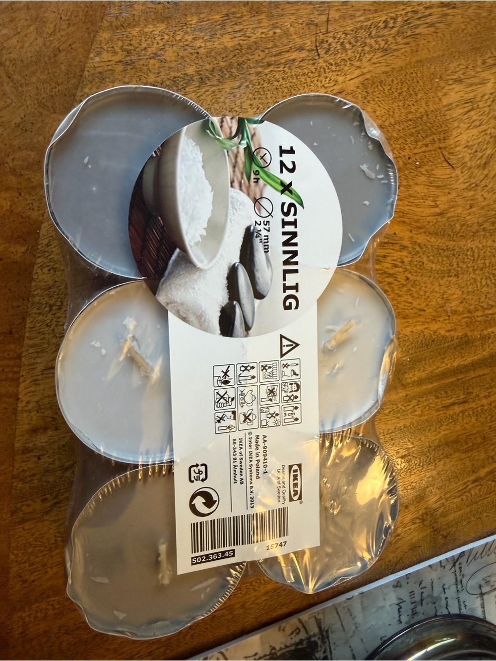 IKEA SINNLIG White Tealight Candle Pack